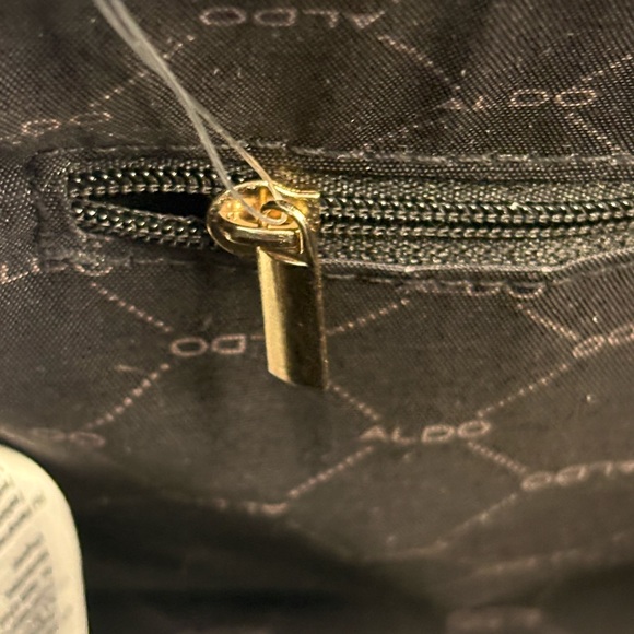 Aldo Embossed Satchel with Green Handle Wrap - Picture 7 of 7